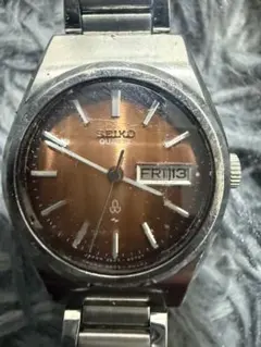 SEIKO FR1113 クォーツ腕時計 ブラウン文字盤 動作未確認