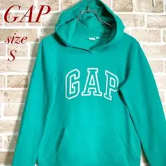 ギャップ　GAP 《US XS》パーカー フーディ　ワッペン　ビックロゴ