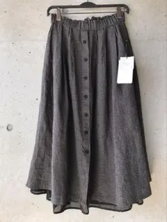 ❋ 新品 タグ付 MAGALI マガリ 麻 ギンガム ロングスカート リネンのサムネイル