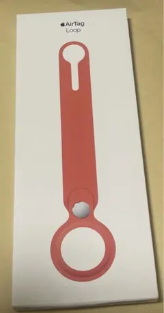 新品未開封 Apple純正 AirTag用 レザーループ プロダクトレッド