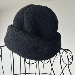 チャンピオン　ふわふわ　暖かい　ボア バケットハット ブラック