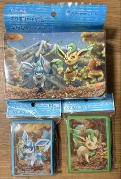 ポケモンカード　デッキシールド　デッキケース　リーフィア　グレイシア