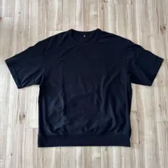 GU メンズ 半袖スウェット ブラック XL