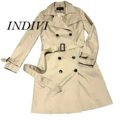 【美品！INDIVI ベージュ トレンチコート　キルティングライナー】スプリング