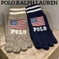 POLO RALPH LAUREN 手袋 ニットグローブ 星条旗 & ロゴ