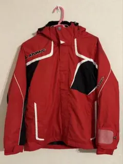ATOMIC スキーウェア 赤いジャケットと黒いパンツセット