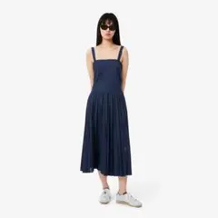 LACOSTE ネイビー キャミワンピース