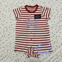 ホットビスケッツ　ミキハウス　ボーダー　ロンパース　70 半袖