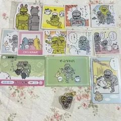 ちいかわ 鎧さん 　ミニアクリルチャーム&シール＆カード　13点set