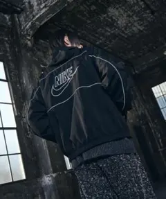 NIKE フード付きナイロンジャケット XXL ブラック