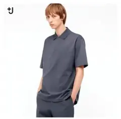 ユニクロ　+j　リラックスフィットポロシャツ　黒　Lサイズ