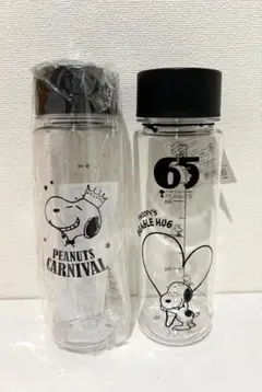 【新品】PEANUTS 65周年 イベント限定クリアボトル 2個セットのサムネイル