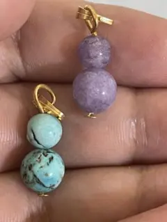 タンザナイトとターコイズのネックレス　トップ　セット　まとめ売り