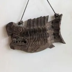 魚板 魚鼓 禅寺 木彫刻 壁掛け 仏具 古美術調 - メルカリ
