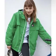 tommy トミージーンズジャケット　メンズ　グリーン　ダウン　アウター