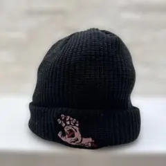 R00715 SANTA CRUZ ブラック　黒 ニット帽 手のひら刺繍　刺繍