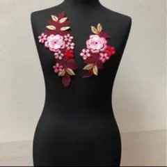 ＊123pnk 刺繍ペアモチーフ 新体操 ベリーダンス レオタード 衣装 ドレス