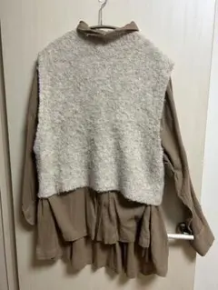 RNA-N ブラウンシャツとベストセットMサイズ