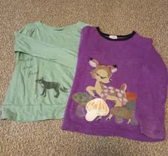 長袖Tシャツ鹿さん&キノコ&キツネ☆120 GAP他