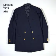 美品✨J.PRESS 紺ブレ ダブル L 金ボタン ブレザー ネイビー AB6