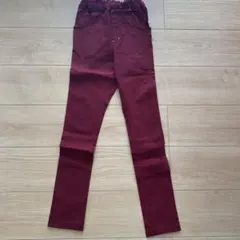 SKÅPE バーガンディ ボトムス 140 スキニーパンツ　ズボン