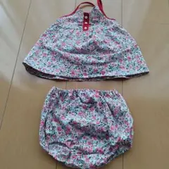 女の子のベビー　昭和　レトロ　子供 水着　1歳　古着　綿　入手困難