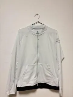 ホワイト ジッパー付き ジャージ