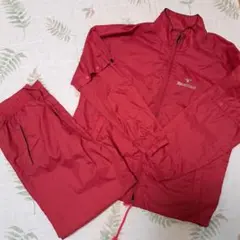 【超美品】ツアーステージ レインウェア ゴルフウェア L ジャージ 黒 × 赤 reonard_1-240001094324