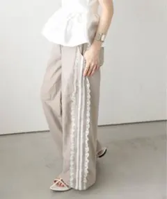 AMELYサイドレースライントラックパンツ