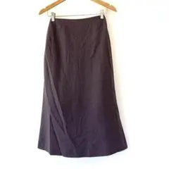 ★シビラ Sybilla レーヨン麻 ロングフレアスカート 紫 M ナチュラルのサムネイル