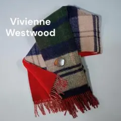 【美品】Vivienne Westwood チェック柄マフラーストール