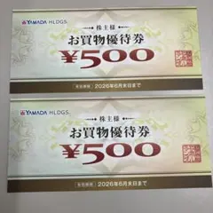 YAMADA HLDGS. お買物優待券 ¥500 2026年6月末まで