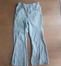 GU　フレアデニムパンツ　150cm