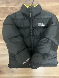 FIRST DOWN リバーシブル ダウンベスト L 黒×黄