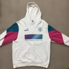 PUMA マンチェスターシティ パーカー　フーディ　L 白