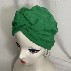 軽いやわらかなつけ心地【超幅広】(グリーン色) ヘアバンド／ターバン