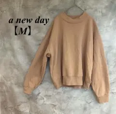 裏起毛✨a new day【M】サーモンピンク スウェット　長袖