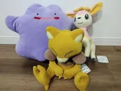 【美品】メタモン、ケイシー、シキジカ　ポケモンぬいぐるみ