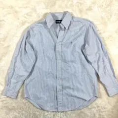 RALPH LAUREN ストライプ ポニー ボタンダウンシャツ S相当