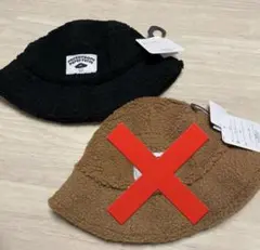 【新品未使用】mushroom ボア バケットハット 56cm ブラック　黒