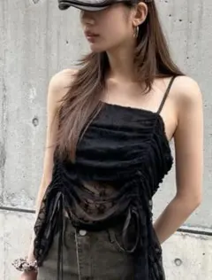 FOREVER 21 レースキャミワンピ ブラック