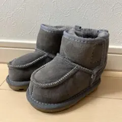 【美品！】ムートンブーツ　グレー　15センチ