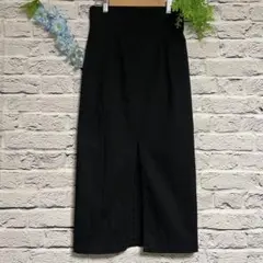 【美品】MURUA ブラック スリット ロング タイト スカート M