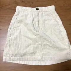 GU コーデュロイ ミニスカート タイトスカート ホワイト