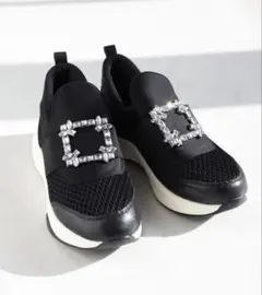 ビジュー 厚底　スニーカー　スリッポンのサムネイル