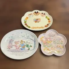 【新品未使用】ディズニーシー ダッフィー スーベニア プレート ３枚セット