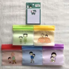 ⑥3COINS ちびまる子ちゃん ミッフィー ★ ストックBAG 5枚 付箋