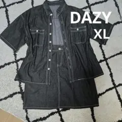 DAZY ダークデニム シャツ スカート ジャケット XL
