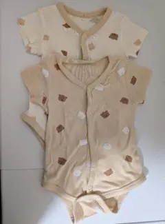 ベビー肌着 クマ柄 2枚セット