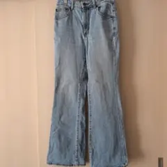 GU ジーユー ライトブルー デニムパンツ フレア
